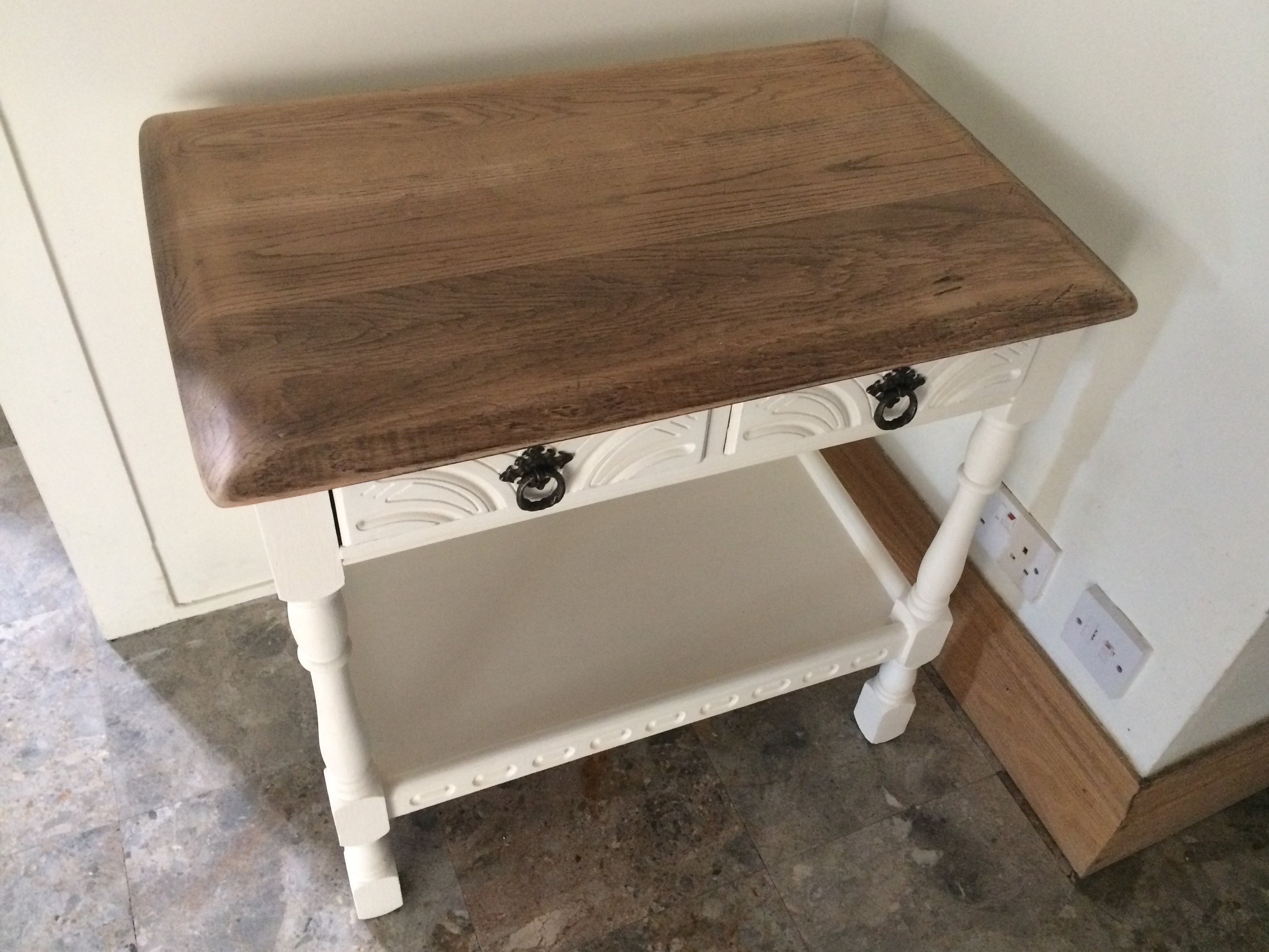 Two Drawer Corner Table